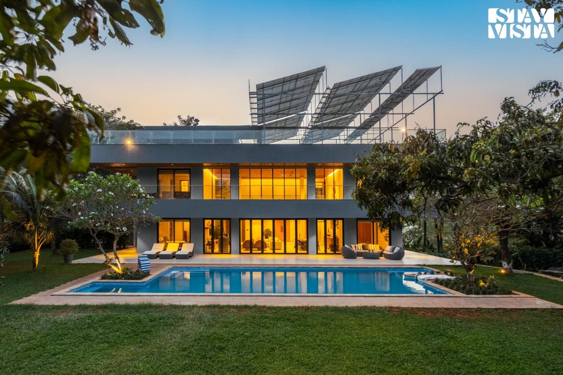 Reflection House By Stayvista With Pool, Terrace Bar, Indoor Games & Exquisite Interiors In A Nutshell Alībāg Ngoại thất bức ảnh